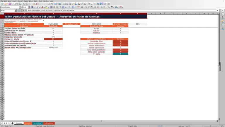 Vista previa de Ficha de cliente para taller automotriz en Excel